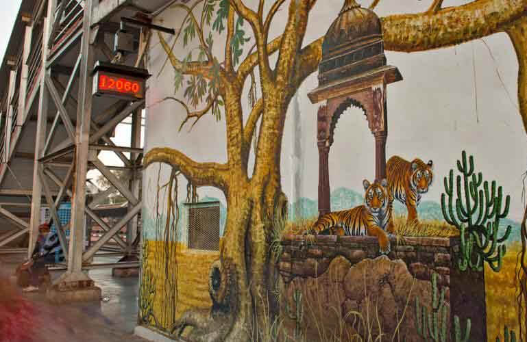 Painting at Ranthambore Railway Station