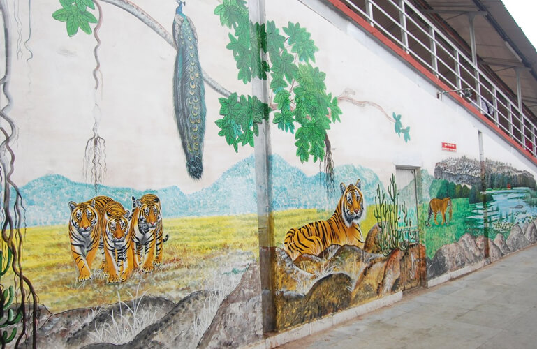 Painting at Ranthambore Railway Station